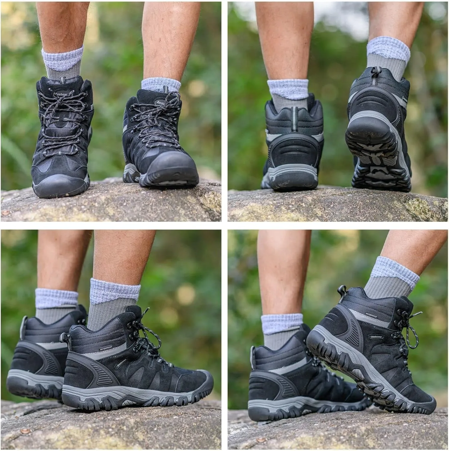 Ansbovey hiking boots waterproof men's hiking shoes women's outdoor trekking shoes