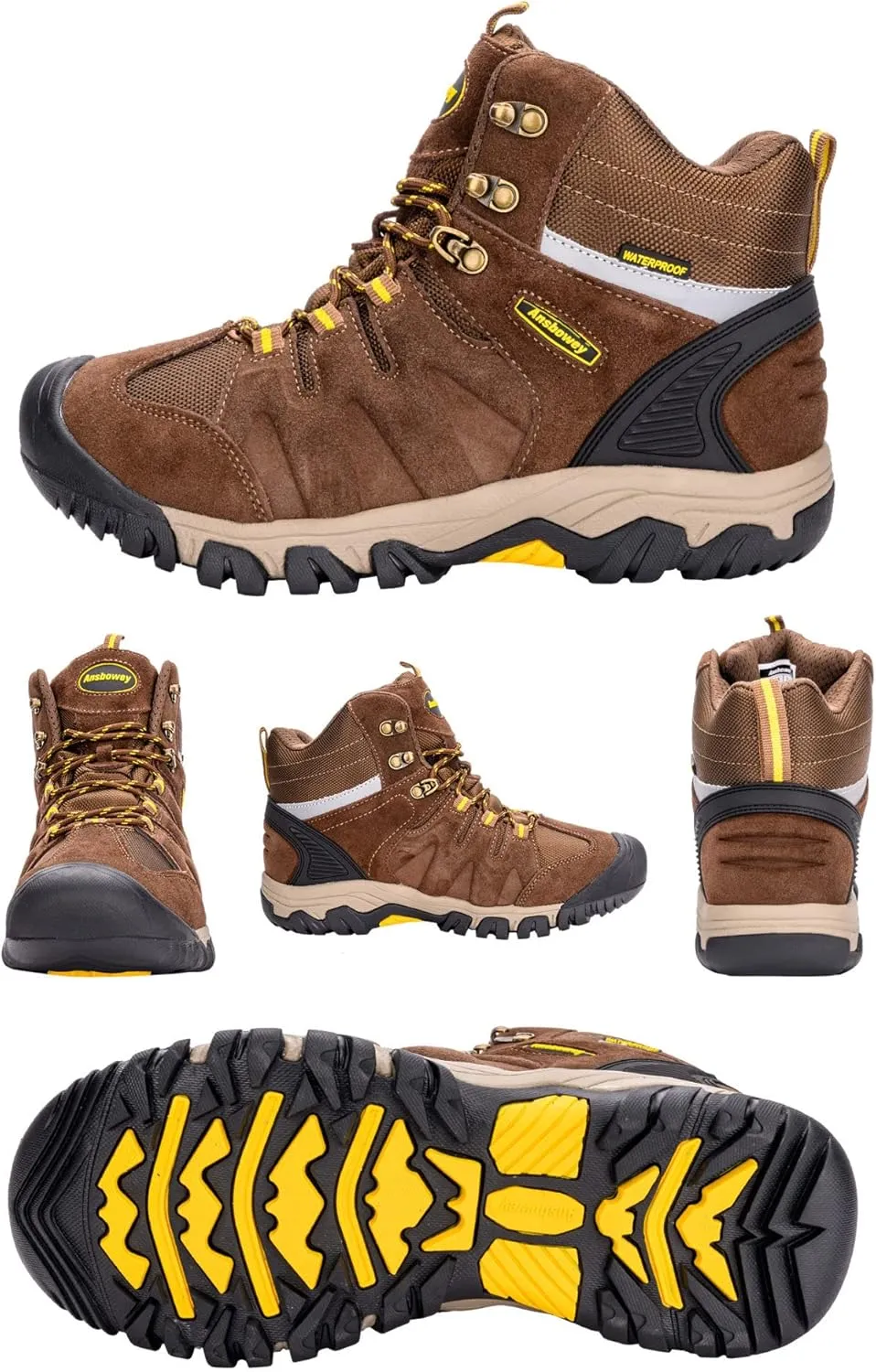 Ansbovey hiking boots waterproof men's hiking shoes women's outdoor trekking shoes