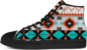 Aztec Shoes for Men Women Native American High Top Canvas Sneakers Lace Up Casual Walking Shoes Gifts for Him Her