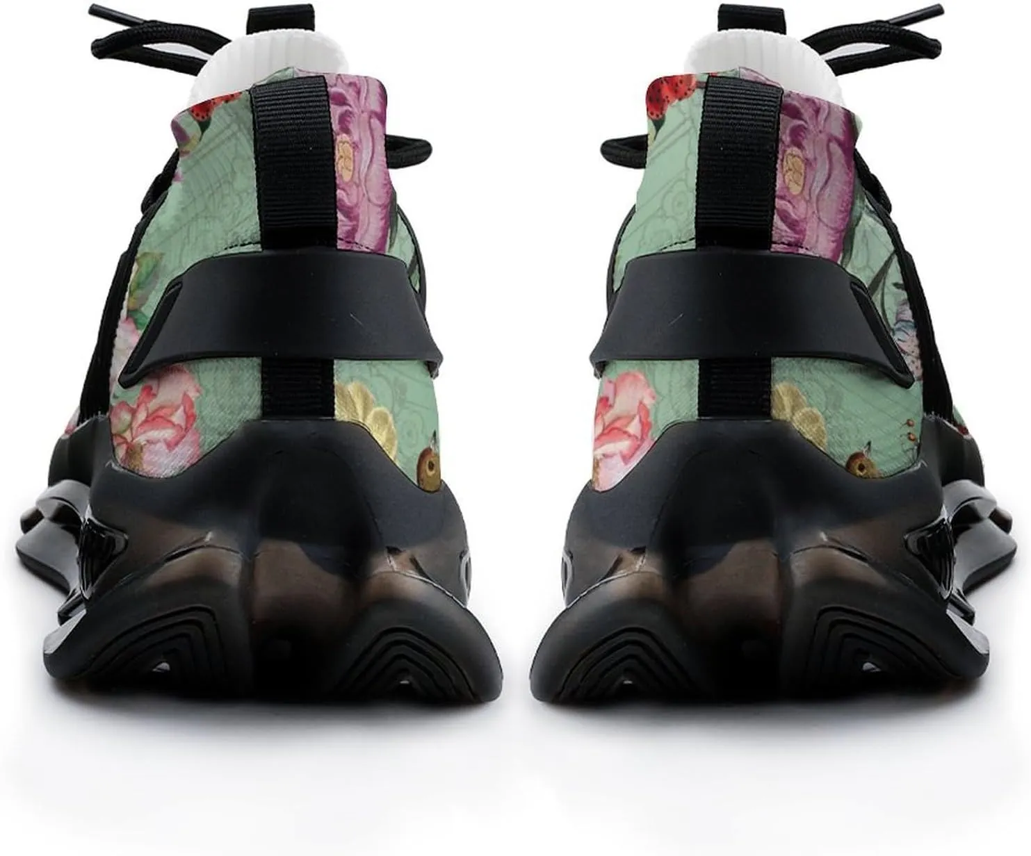Beautiful Flower and Birds Walking Shoes for Men Lightweight Tennis Fashion Elastic Sports Shoes Cushion Basketball Shoes