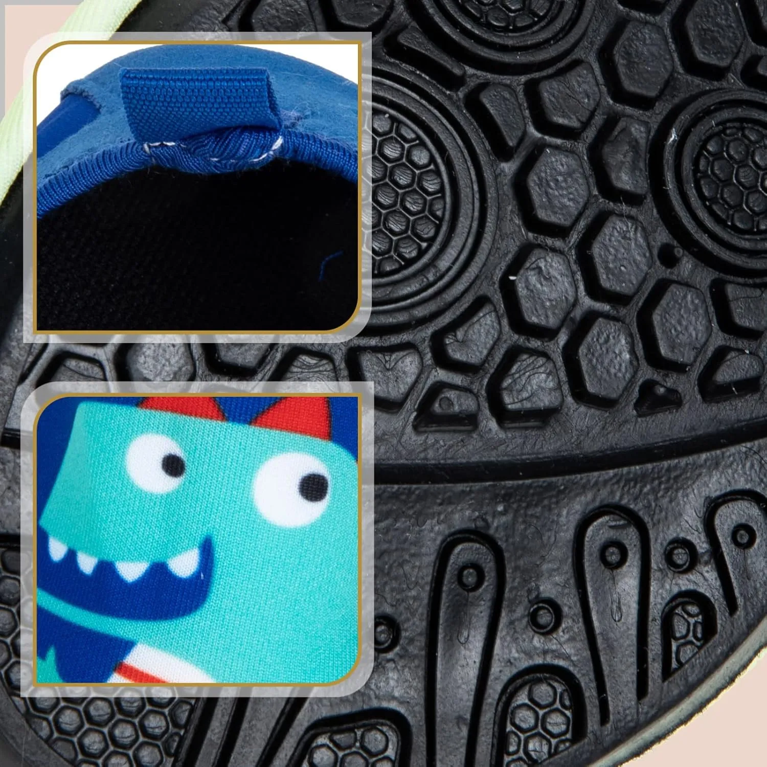 BESPORTBLE 1 Pair Boys Girls Water Shoes Anti- Slip Beach Shoes Kids Breathable Water Shoe Toddler Water Shoe Beach Pool Swim Water Sandals Sneakers