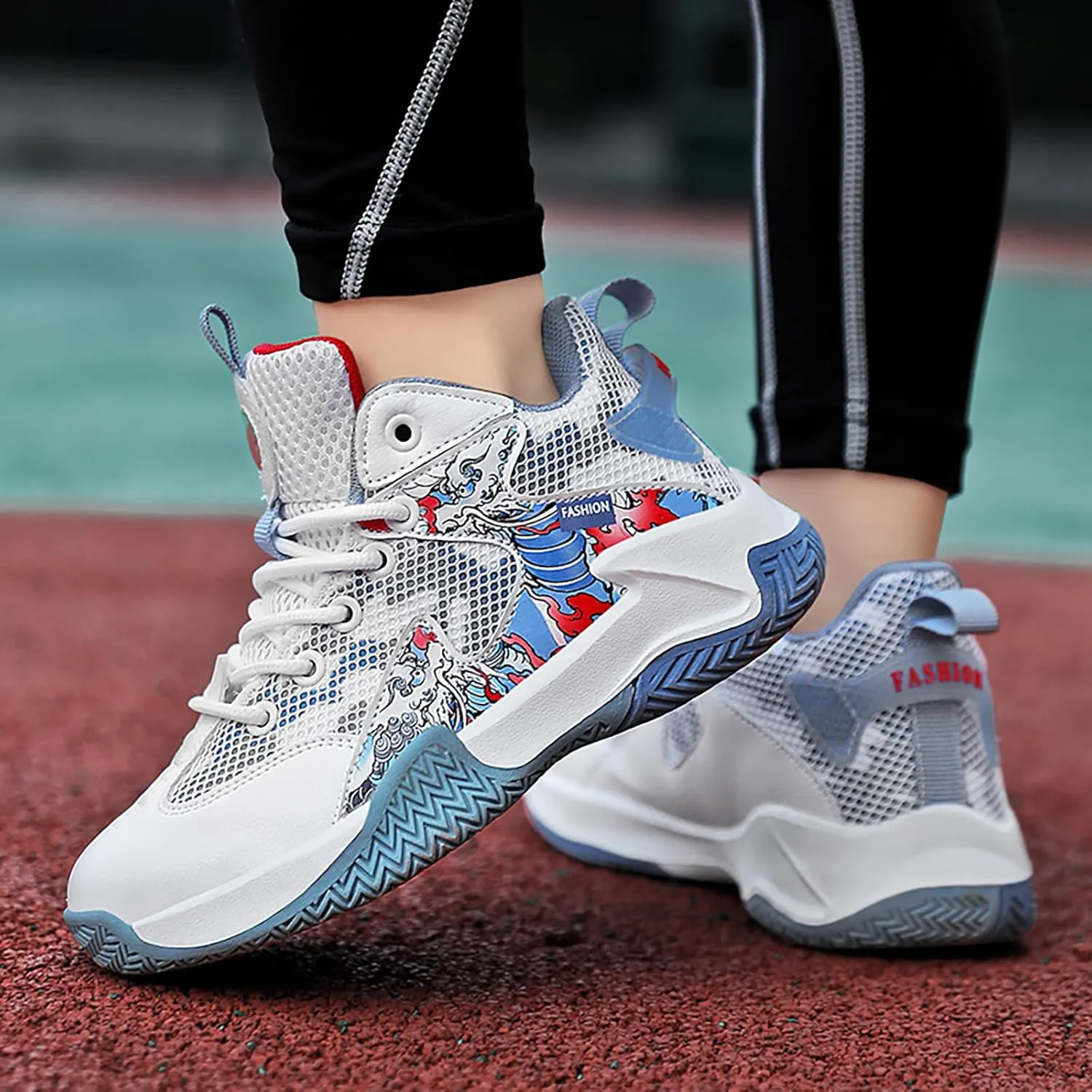 Boys Basketball Shoes Kids Basketball Sneakers Breathable Tennis Shoes for Boys Girls