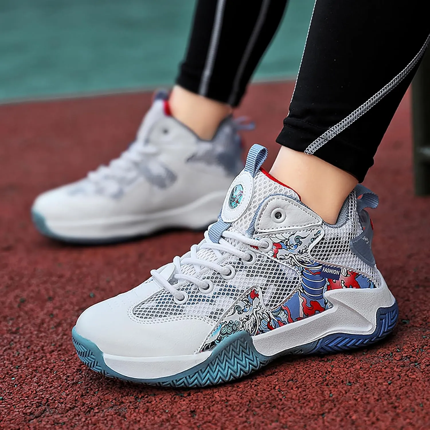 Boys Basketball Shoes Kids Basketball Sneakers Breathable Tennis Shoes for Boys Girls