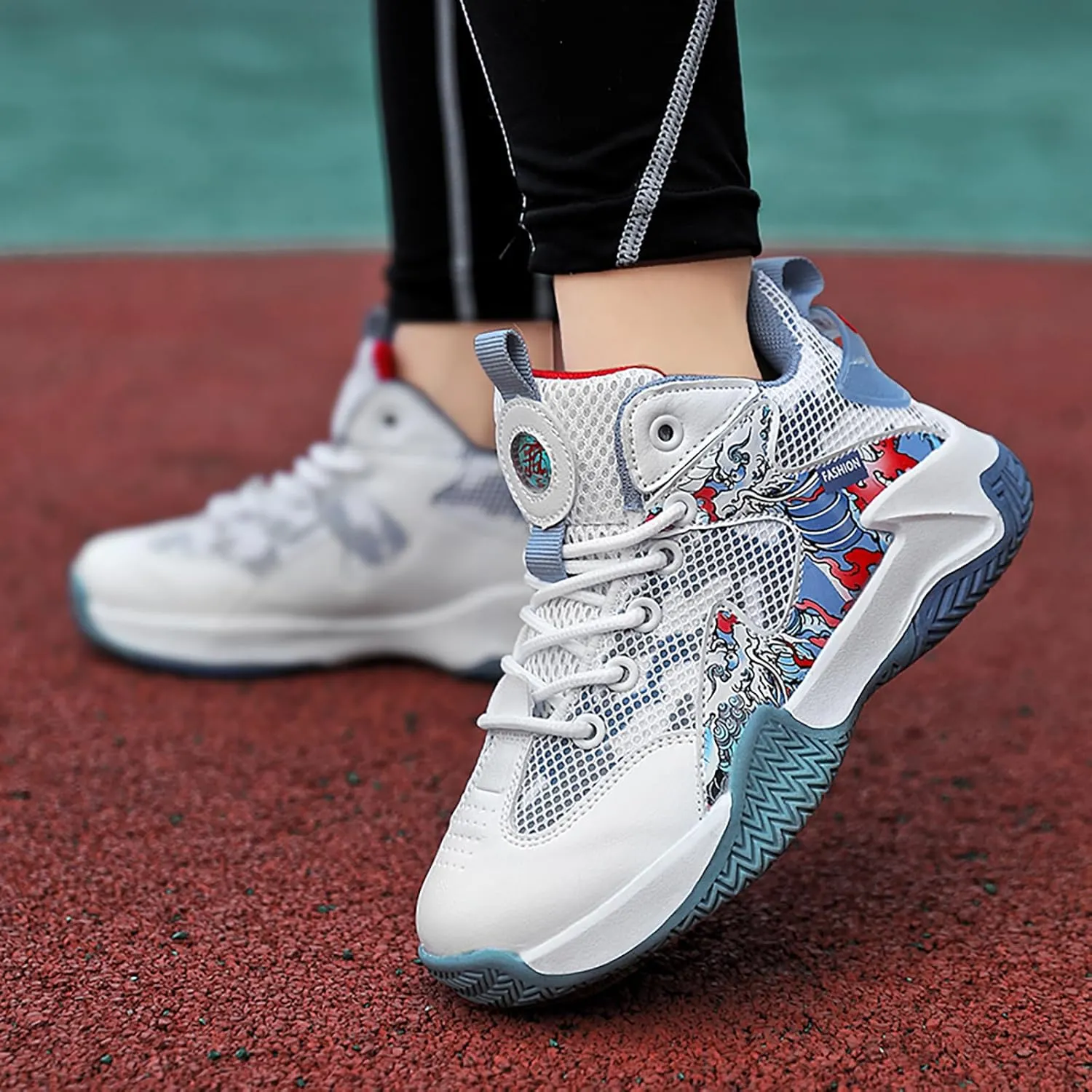 Boys Basketball Shoes Kids Basketball Sneakers Breathable Tennis Shoes for Boys Girls