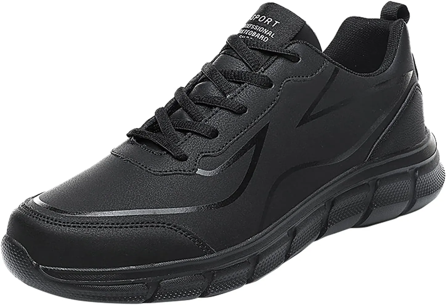 Breathable & Comfortable Sneaker Outdoor Men Mountaineering Casual Sport Shoes Lace Up Solid Color Running Breathable