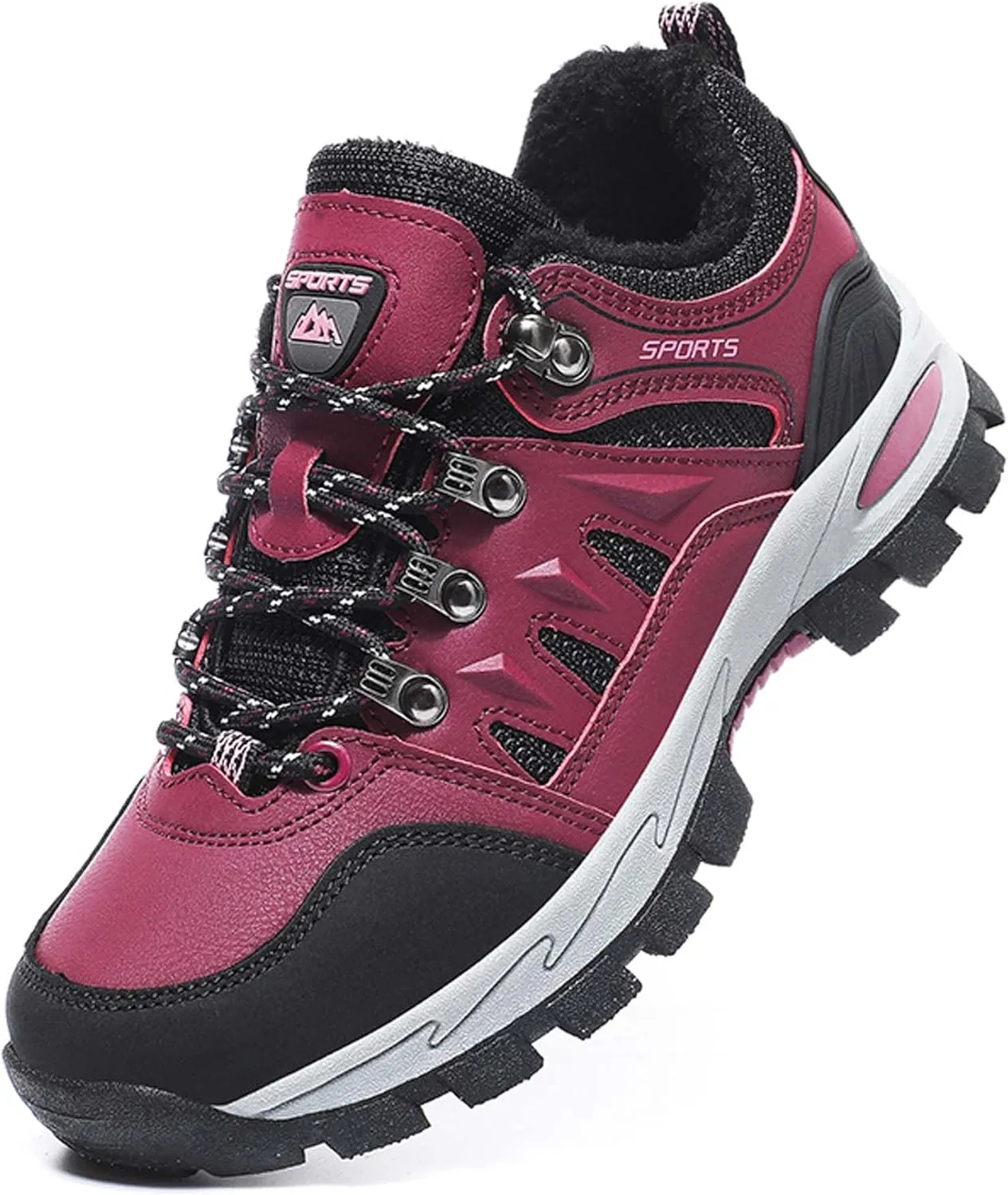 Couple Outdoor Walking Boots, Rubber Sole Breathable Mesh Ankle Shoes, Hiking Boots, Anti Slip Hiking Shoes, Muddy Wading Plush Hiking Shoes