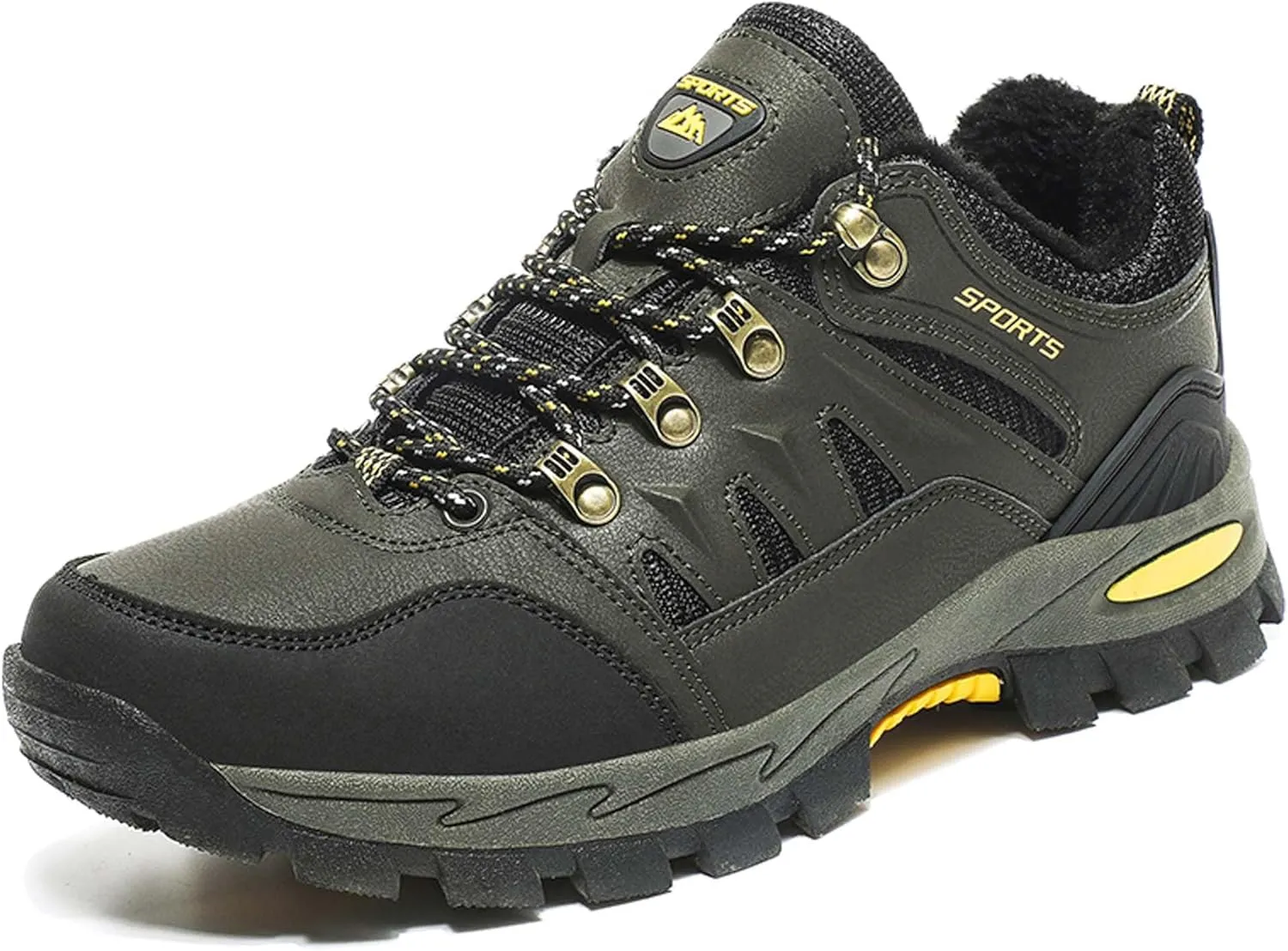 Couple Outdoor Walking Boots, Rubber Sole Breathable Mesh Ankle Shoes, Hiking Boots, Anti Slip Hiking Shoes, Muddy Wading Plush Hiking Shoes