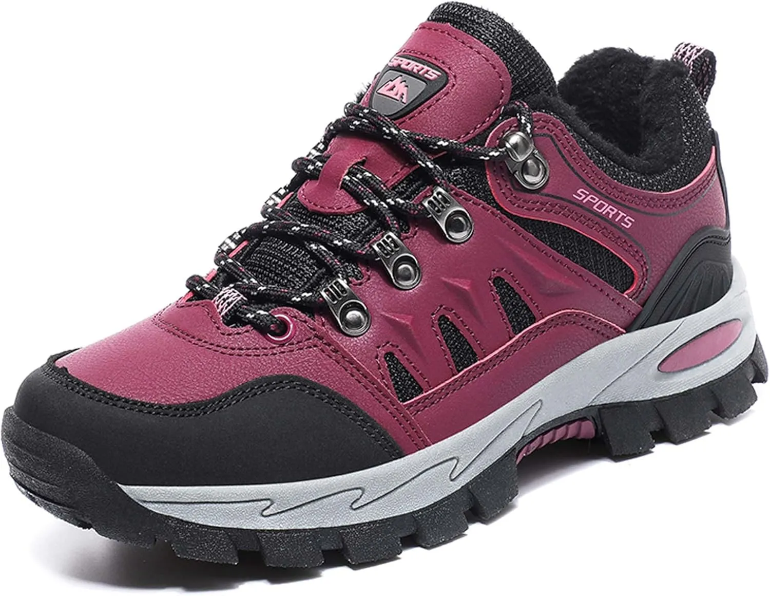 Couple Outdoor Walking Boots, Rubber Sole Breathable Mesh Ankle Shoes, Hiking Boots, Anti Slip Hiking Shoes, Muddy Wading Plush Hiking Shoes