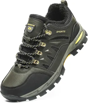 Couple Outdoor Walking Boots, Rubber Sole Breathable Mesh Ankle Shoes, Hiking Boots, Anti Slip Hiking Shoes, Muddy Wading Plush Hiking Shoes