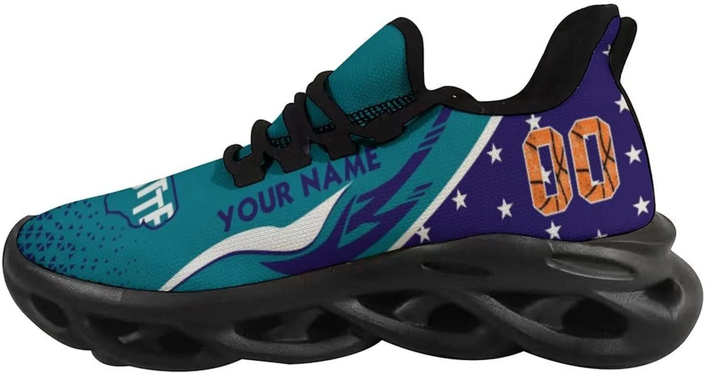 Custom Basketball Sneakers City Sports Slip-on Shoes Personalized Name Number Gifts for Basketball Fans Men Women