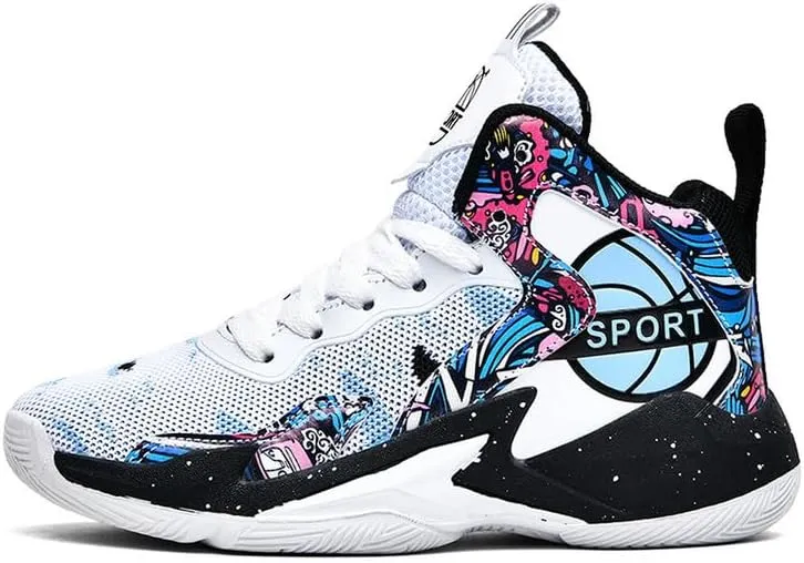 DHOVOR Boys Girls Basketball Shoes Kids Non-Slip Fashion Sneakers Walking Shoes Comfort Sports Shoes for Little Kid/Big Kid