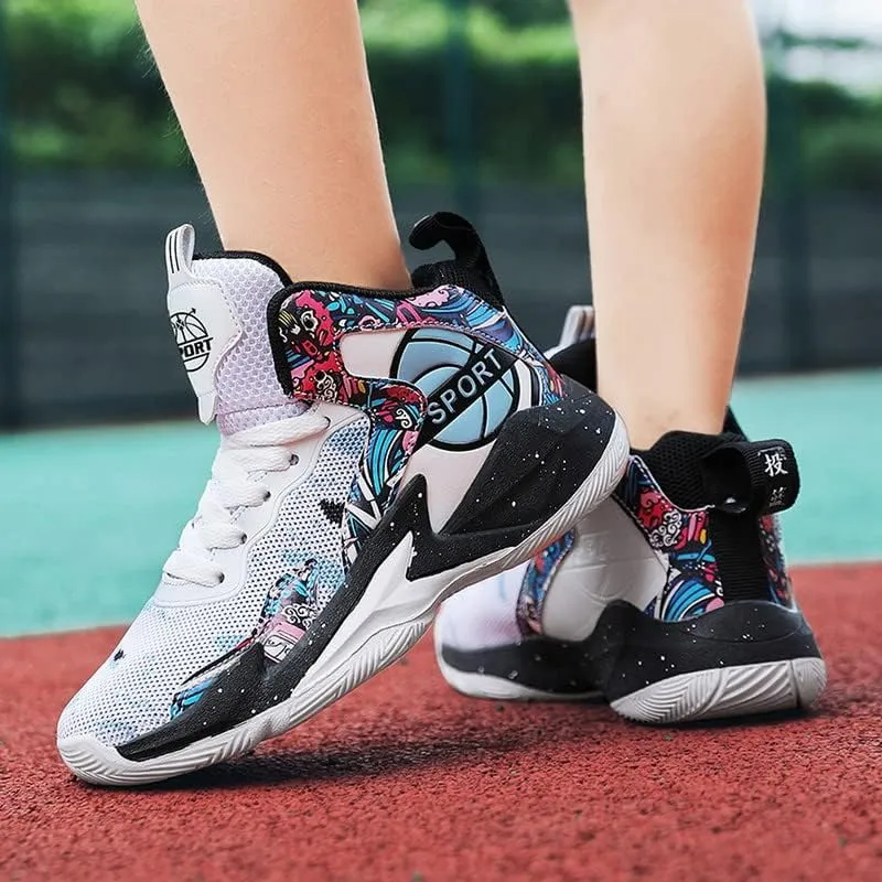 DHOVOR Boys Girls Basketball Shoes Kids Non-Slip Fashion Sneakers Walking Shoes Comfort Sports Shoes for Little Kid/Big Kid