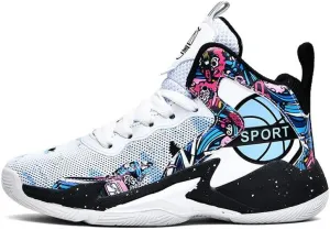 DHOVOR Boys Girls Basketball Shoes Kids Non-Slip Fashion Sneakers Walking Shoes Comfort Sports Shoes for Little Kid/Big Kid