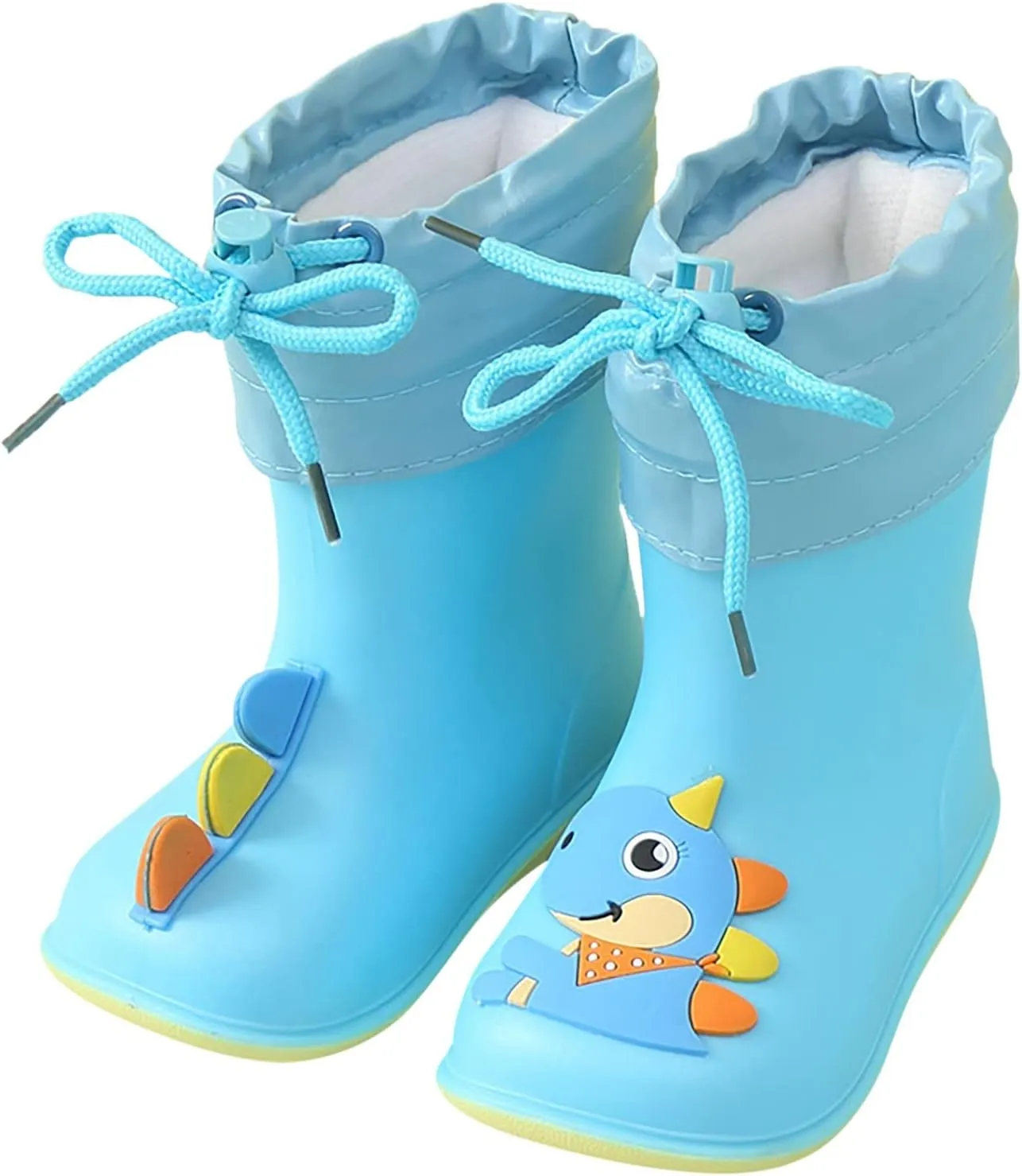 Dinosaur Rain Boots Toddler 9 Rain Boots Baby Colorful Plush Water Shoes Eva Soft Outdoor Blue Boys Rain Boots