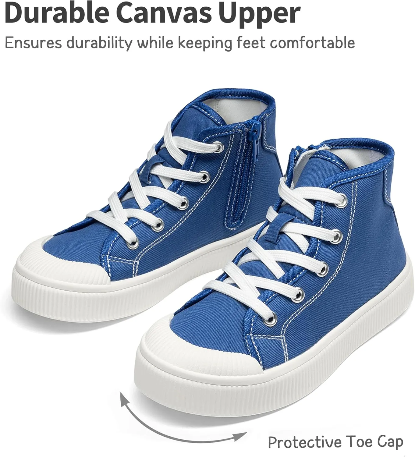 DREAM PAIRS Kids Sneakers Little Boys Girls High Top Canvas Shoes LilLegends CourtStar Casual Walking Shoes