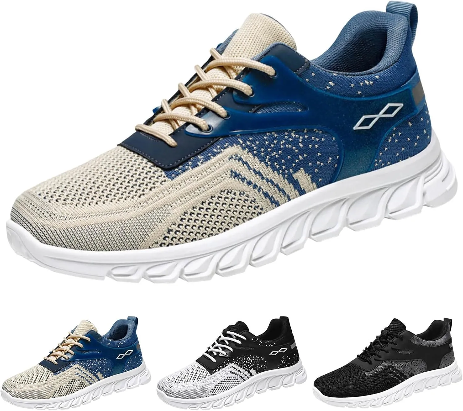 Fashion Sneaker Lace-Up Men Sports Shoes Fashionable New Pattern Simple Color Matching Flat Bottom Comfortable Lace Up