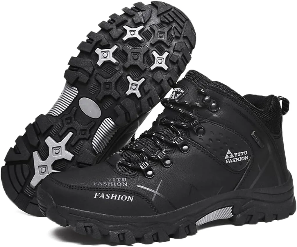 hongrenamz Mens Hiking Waterproof Boots Walking Shoes Lightweight Breathable Hiking Shoes