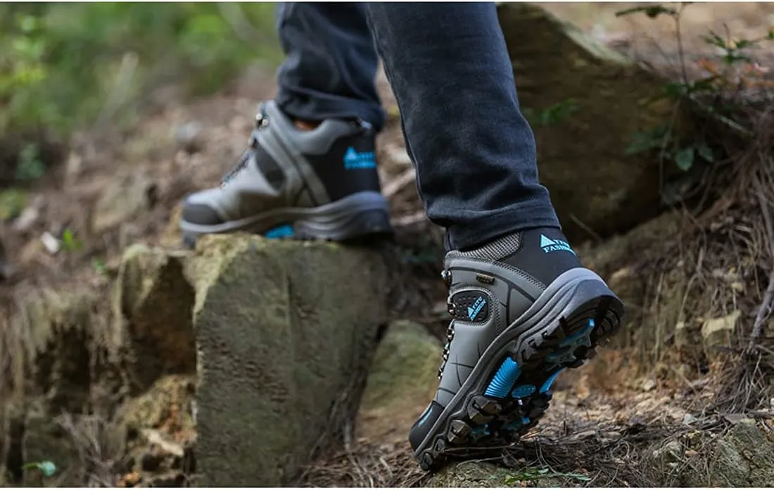 hongrenamz Mens Hiking Waterproof Boots Walking Shoes Lightweight Breathable Hiking Shoes