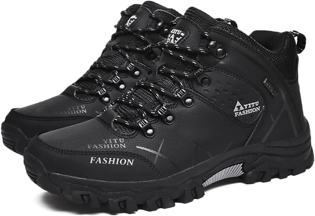 hongrenamz Mens Hiking Waterproof Boots Walking Shoes Lightweight Breathable Hiking Shoes