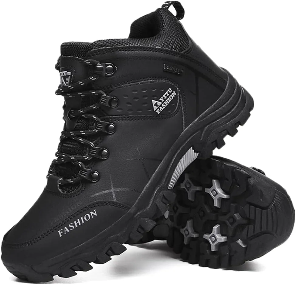 hongrenamz Mens Hiking Waterproof Boots Walking Shoes Lightweight Breathable Hiking Shoes