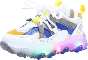 IWIHMIV Girls Tennis Shoes Lightweight Breathable Sports Walking Running Shoe Boy Lace up Running Shoes