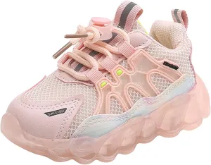 IWIHMIV Girls Tennis Shoes Lightweight Breathable Sports Walking Running Shoe Boy Lace up Running Shoes