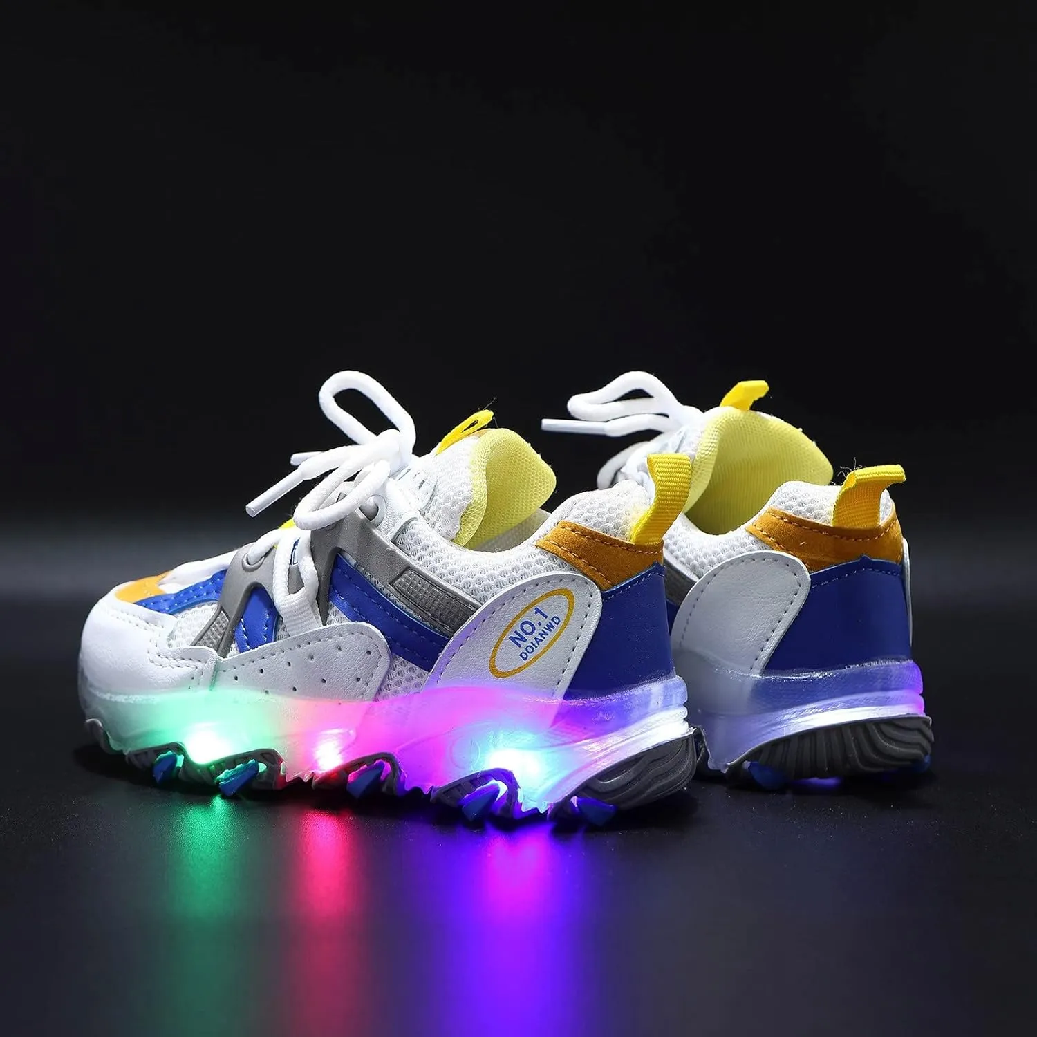 IWIHMIV Girls Tennis Shoes Lightweight Breathable Sports Walking Running Shoe Boy Lace up Running Shoes