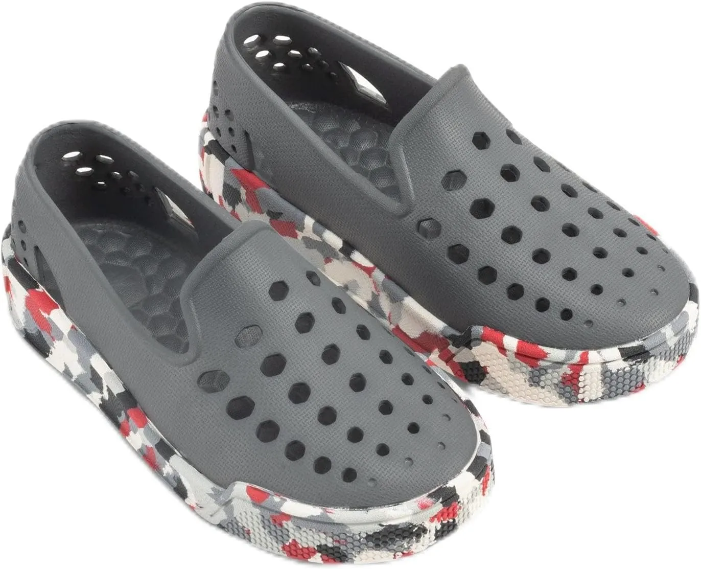 Joybees Kids Skate Sneak Charcoal/Charcoal Camo Gummy - 5 M US Toddler