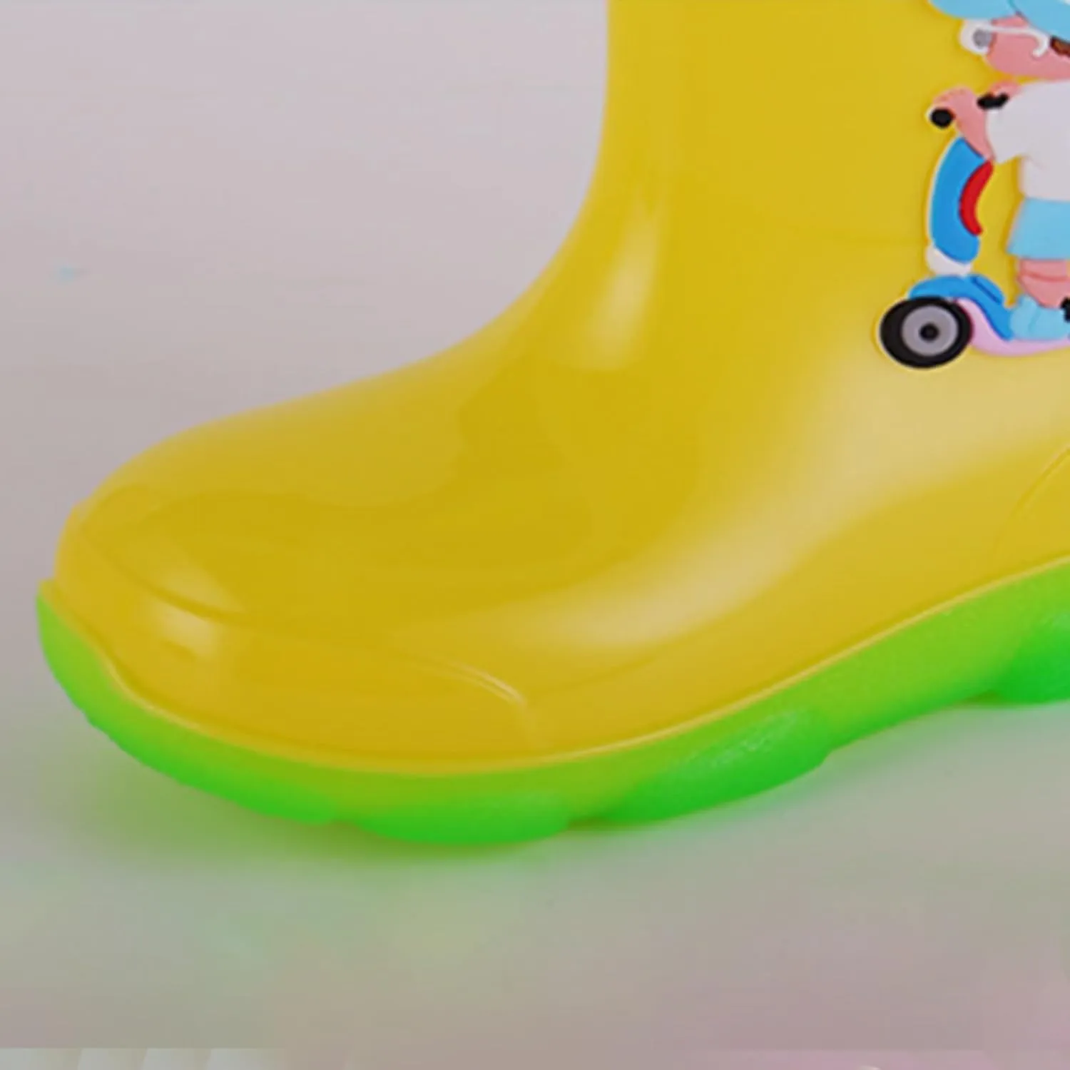 Kids Fleece Lined Rain Boots for Girls Boys Toddler Waterproof Cute Cartoon Pattern Platform Mud Kids Boots Size 3