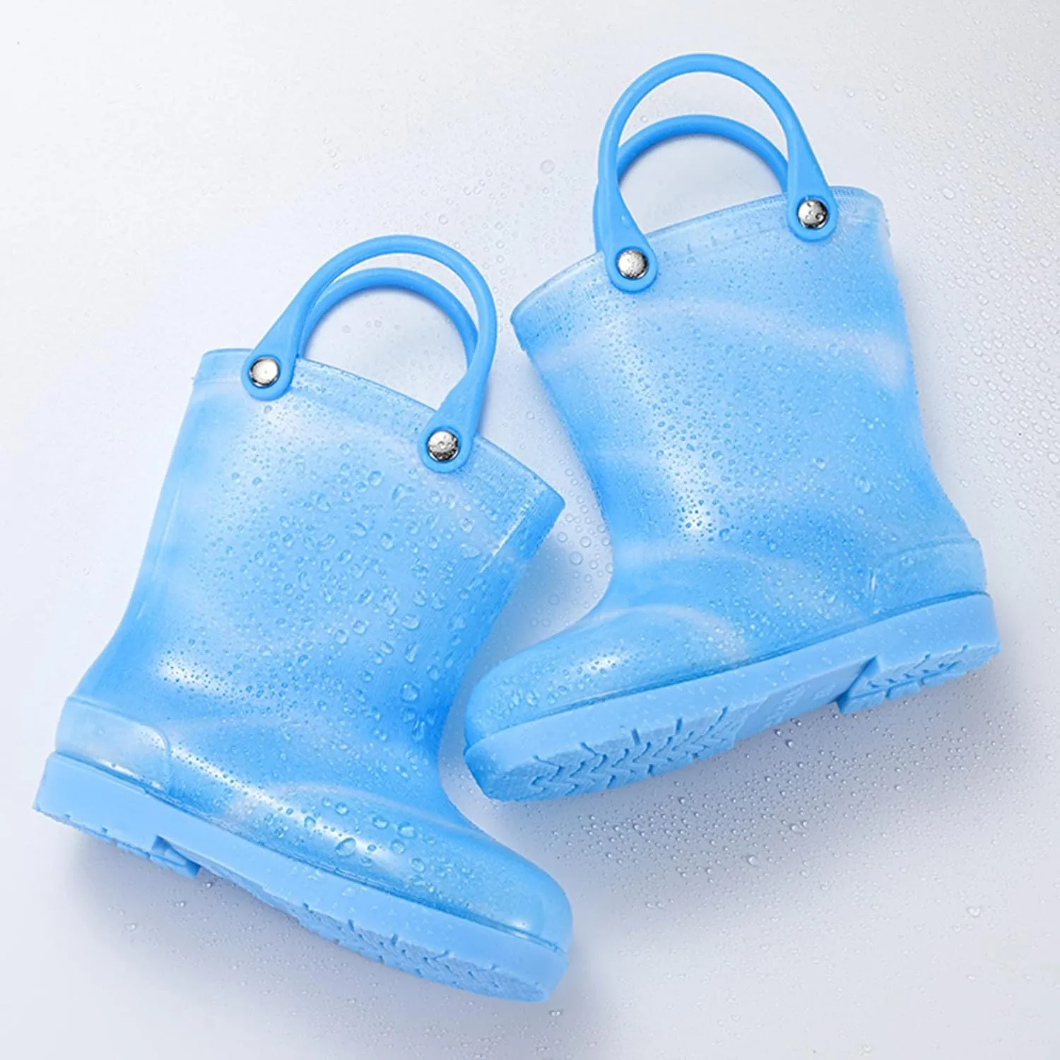 Kids Rain Boots Cartoon Bow Rainbow Rain Boots Girls Infant Rain Water Fashion Casual Boots Girl Ankle Boots