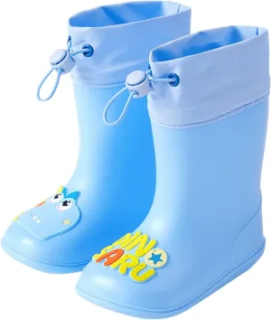 Kids Rain Boots for Boys Girls Waterproof Cute Dinosaur Rain Shoes Toddler Non Slip Easy-On Rubber Toddler Apparel