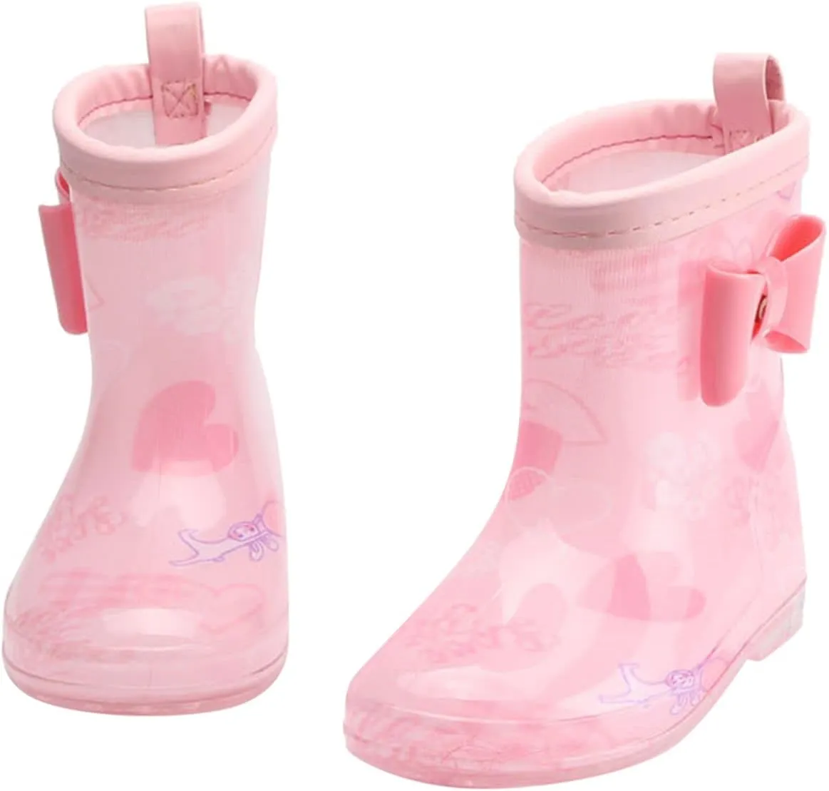 Kids Rain Boots for Boys Girls Waterproof Toddler Rain Boots Cartoon Colorful Cute Outdoor Non Slip Water Shoes