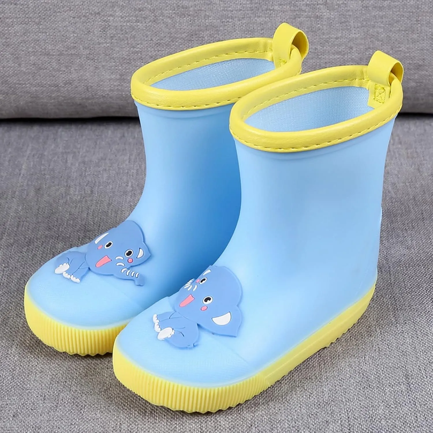 Kids Rain Boots, Toddler Rain Boots Waterproof Rubber Kids Rain Boots for Girls Boys with Fun Patterns Toddler Slippers