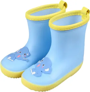 Kids Rain Boots, Toddler Rain Boots Waterproof Rubber Kids Rain Boots for Girls Boys with Fun Patterns Toddler Slippers