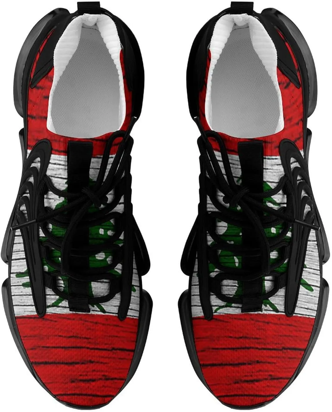 Lebanon Wood Texture Lebanese Walking Shoes for Men Lightweight Tennis Fashion Elastic Sports Shoes Cushion Basketball Shoes
