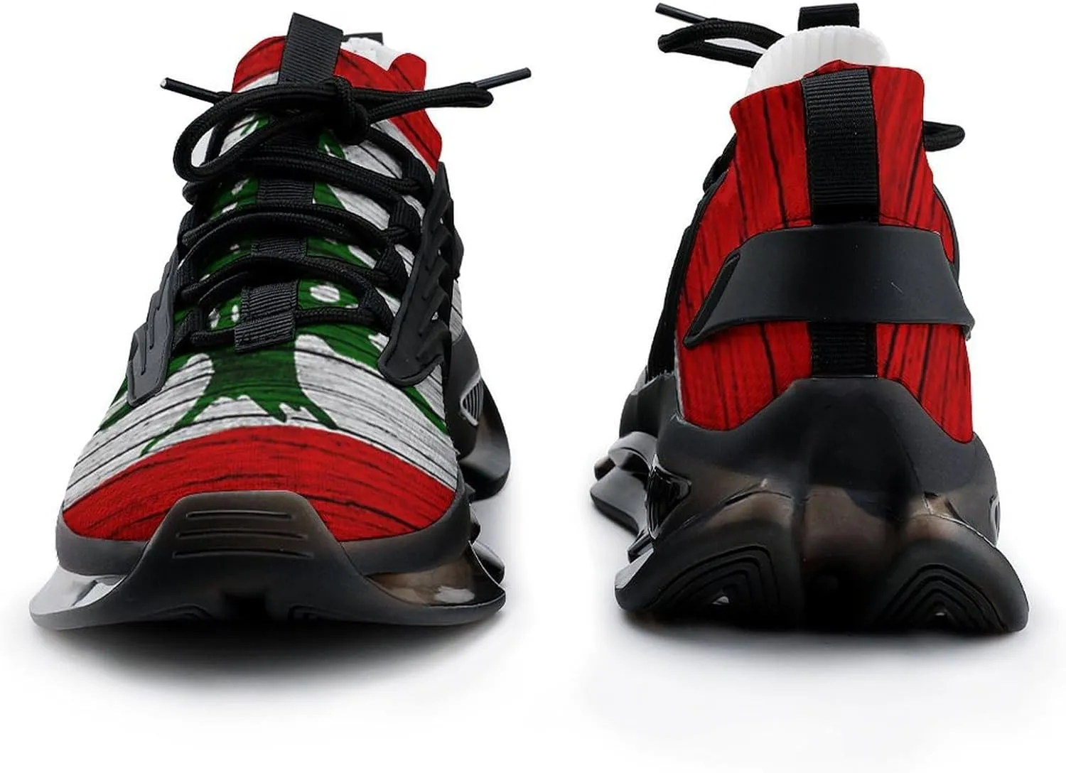 Lebanon Wood Texture Lebanese Walking Shoes for Men Lightweight Tennis Fashion Elastic Sports Shoes Cushion Basketball Shoes