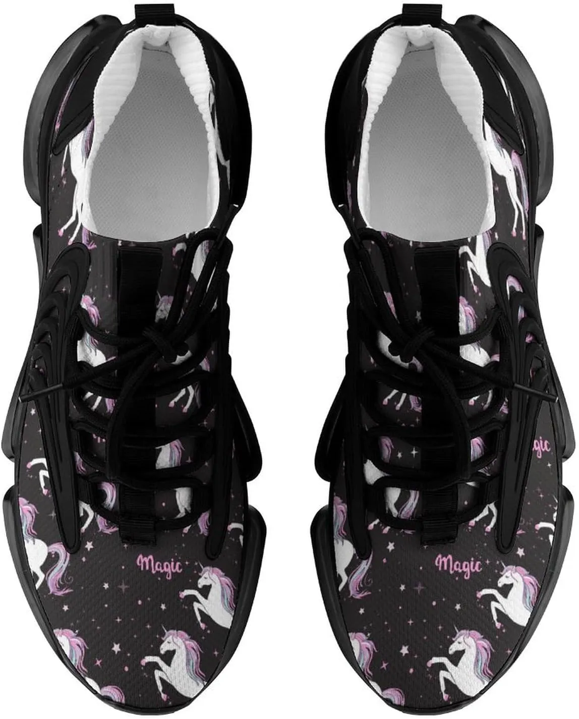 Magic Unicorrn Walking Shoes for Men Lightweight Tennis Fashion Elastic Sports Shoes Cushion Basketball Shoes