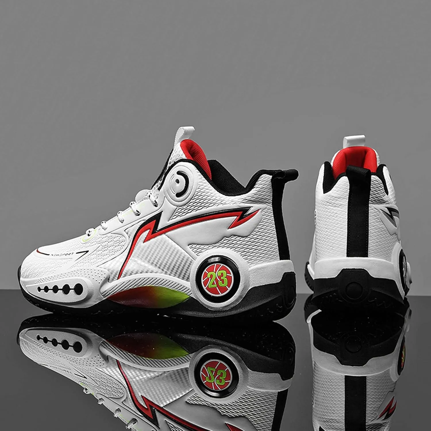 Mens Basketball Shoes Waterproof Durable Lightweight Loose Breathable Sneakers