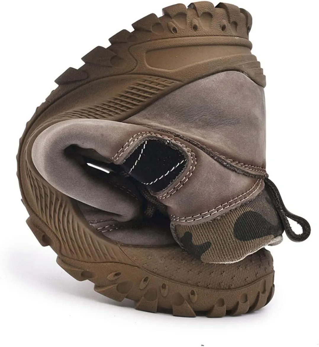 Mens Hiking Shoes Breathable Lightweight Leather Hiking Boots Fashion Training Trekking Shoes