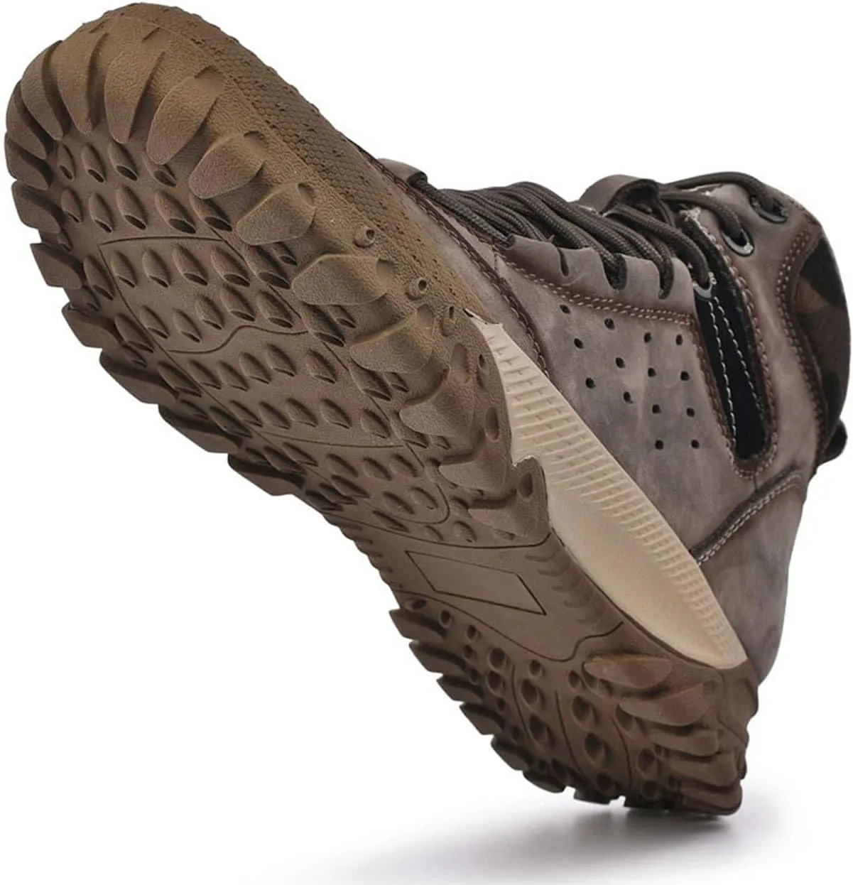 Mens Hiking Shoes Breathable Lightweight Leather Hiking Boots Fashion Training Trekking Shoes