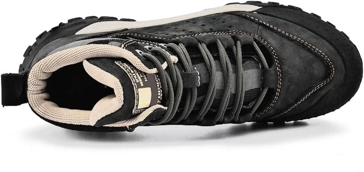 Mens Hiking Shoes Breathable Lightweight Leather Hiking Boots Fashion Training Trekking Shoes
