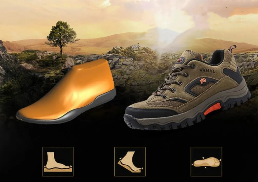 Mens Hiking Shoes Non-Slip Hiking Boots Breathable Orthopedic Hiking Shoes Thick Sole Shock Outdoor Climbing Walking Camping Size 6-10.5 UK