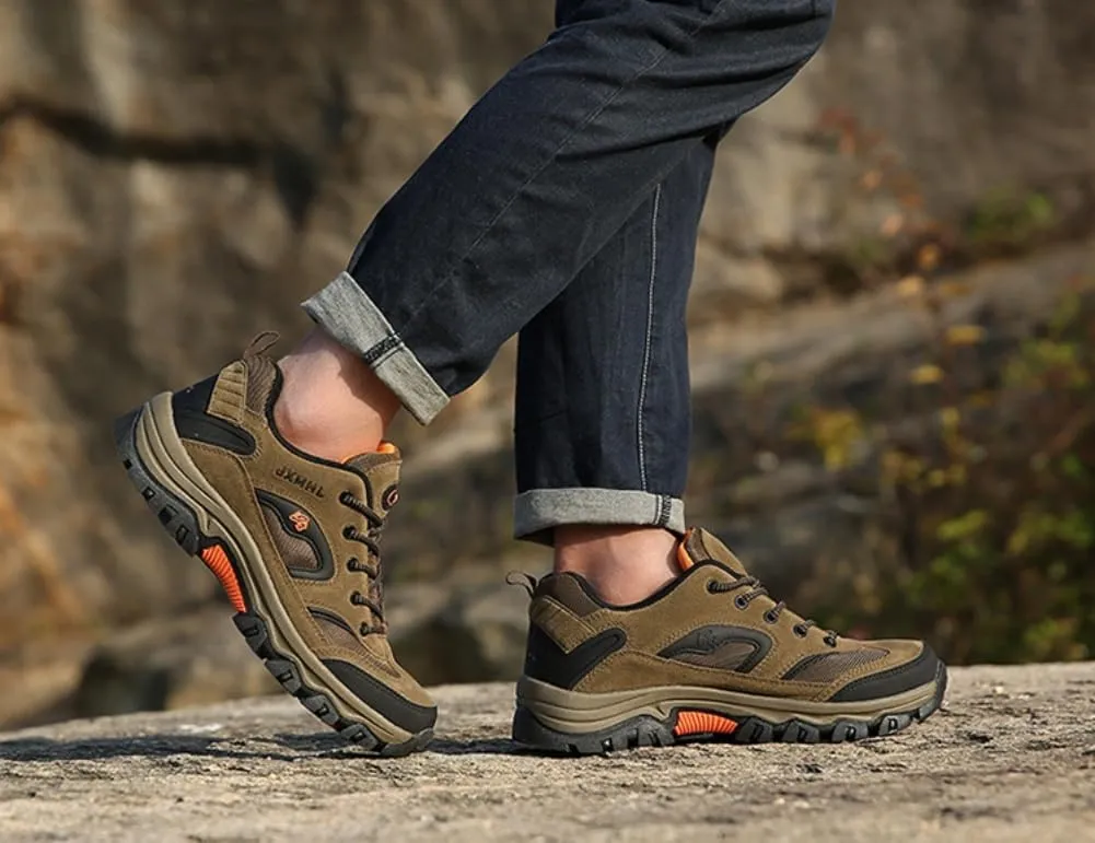 Mens Hiking Shoes Non-Slip Hiking Boots Breathable Orthopedic Hiking Shoes Thick Sole Shock Outdoor Climbing Walking Camping Size 6-10.5 UK