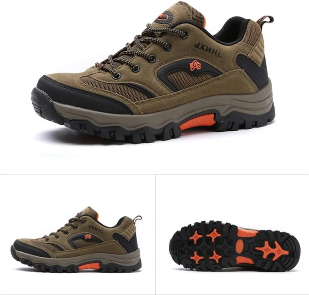 Mens Hiking Shoes Non-Slip Hiking Boots Breathable Orthopedic Hiking Shoes Thick Sole Shock Outdoor Climbing Walking Camping Size 6-10.5 UK