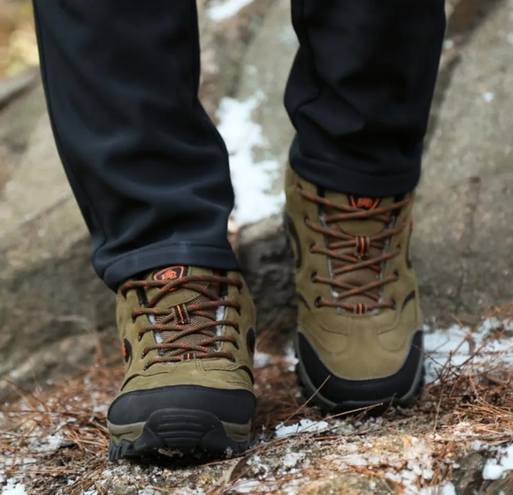 Mens Hiking Shoes Non-Slip Hiking Boots Breathable Orthopedic Hiking Shoes Thick Sole Shock Outdoor Climbing Walking Camping Size 6-10.5 UK