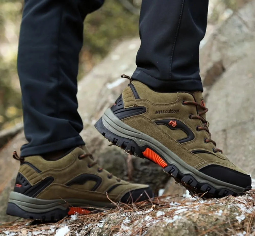 Mens Hiking Shoes Non-Slip Hiking Boots Breathable Orthopedic Hiking Shoes Thick Sole Shock Outdoor Climbing Walking Camping Size 6-10.5 UK
