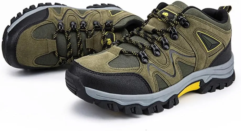 Mens Hiking Shoes Non-Slip Hiking Boots Waterproof Hiking Shoes Thick Sole Shock Outdoor Climbing Walking Camping Size 6-10