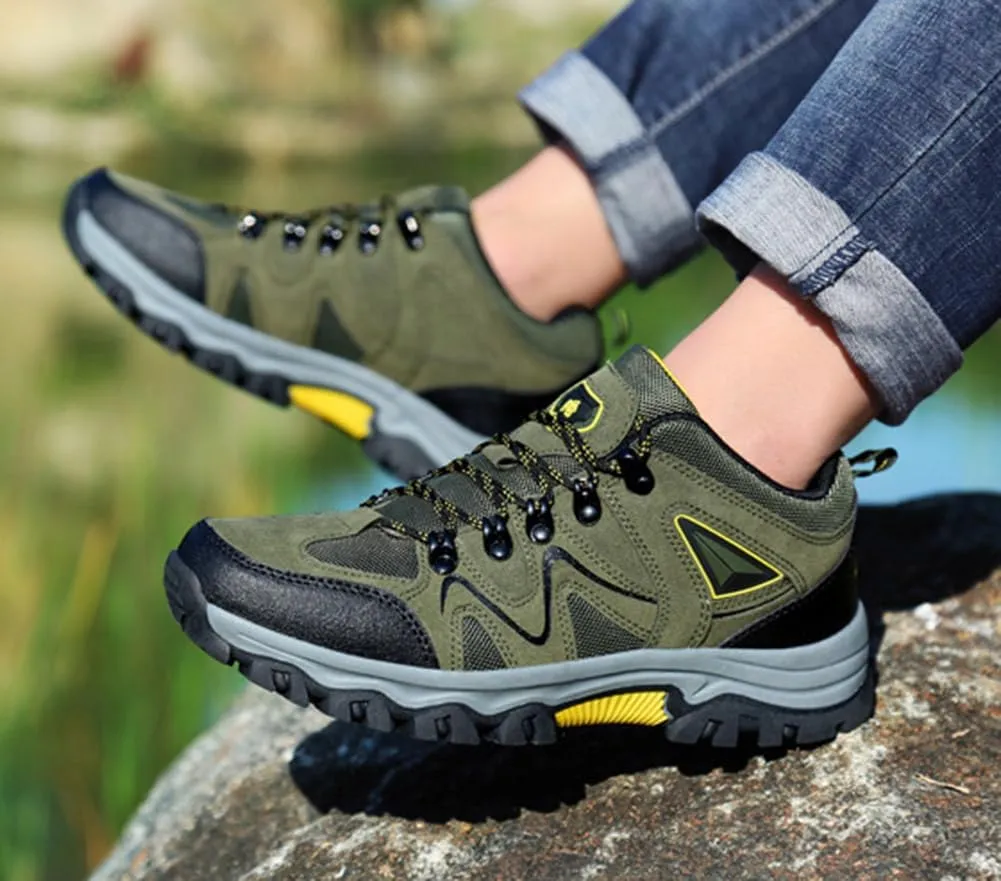 Mens Hiking Shoes Non-Slip Hiking Boots Waterproof Hiking Shoes Thick Sole Shock Outdoor Climbing Walking Camping Size 6-10