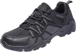 Men's Hiking Shoes Outdoor Low-Top Trekking Sports Shoes Waterproof Lightweight Breathable Walking Shoe Non Slip Working Mountaineering Camping Travel Sneakers for Men