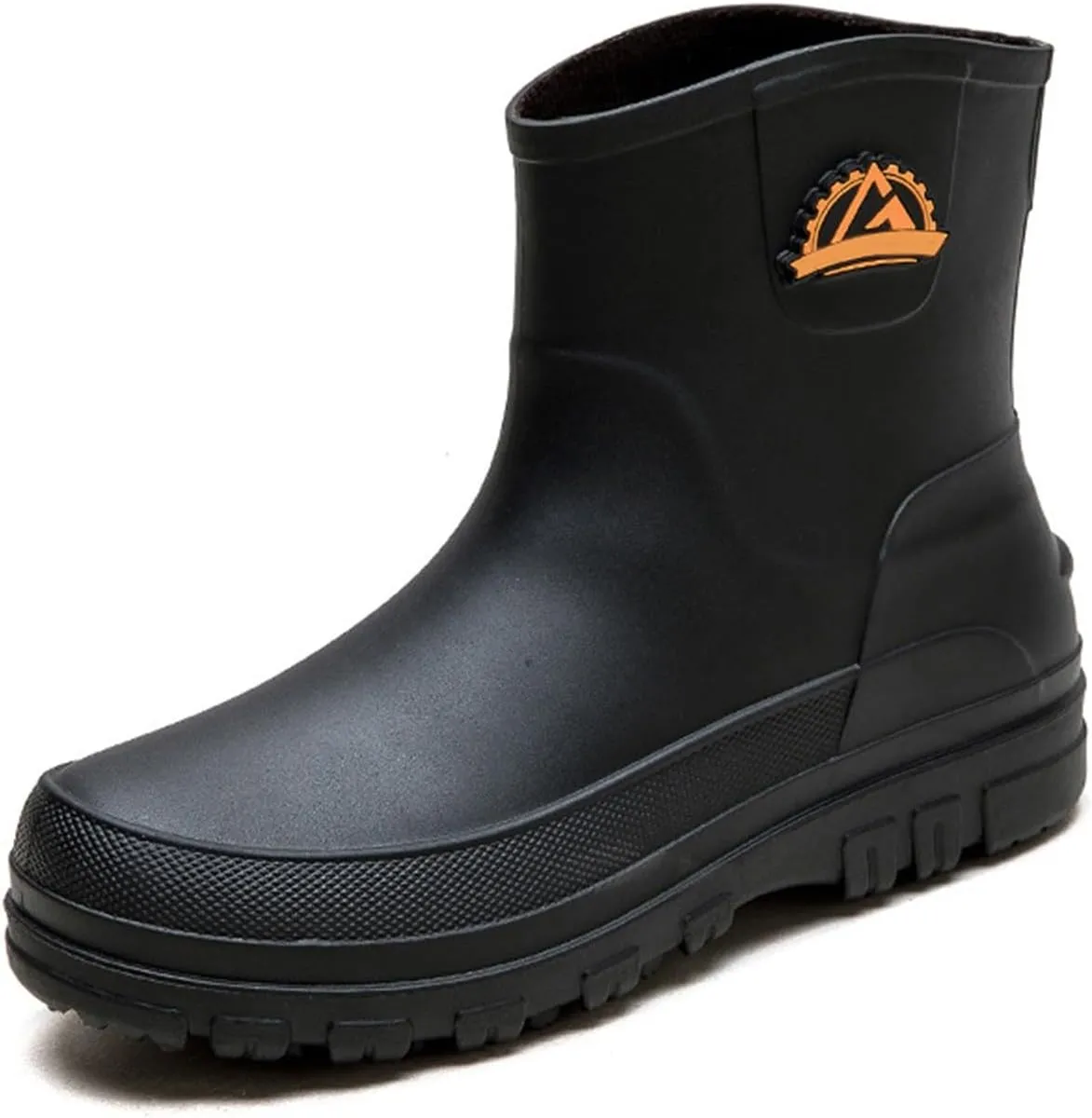 Men's Rain Boots Waterproof Slip-On Short Boots for Men Non-Slip Rubber Sole Perfect for Outdoor Activities